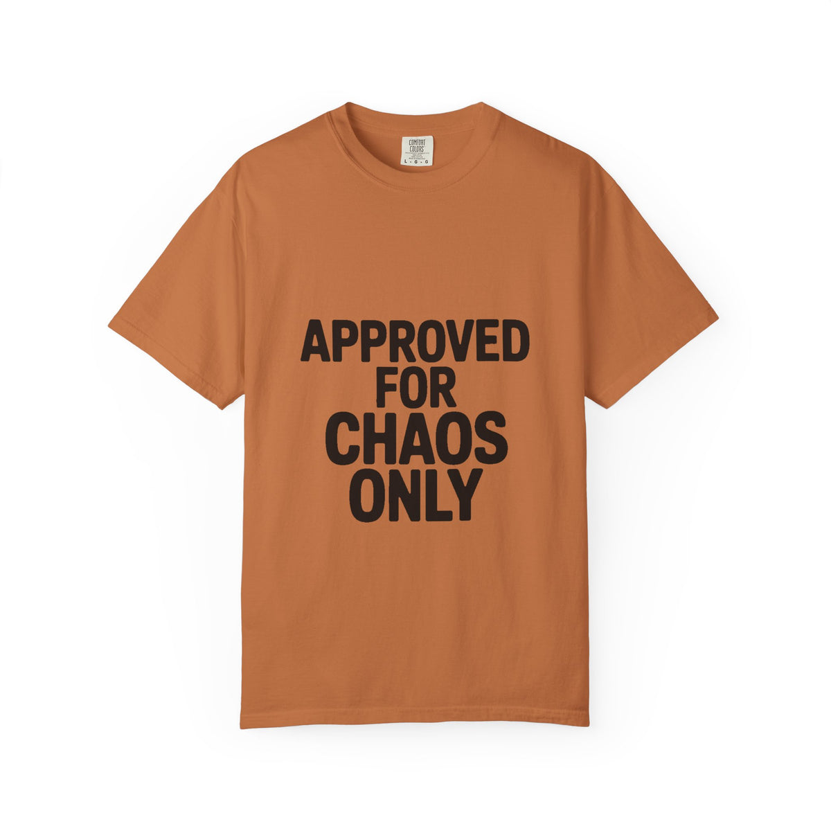 Approved For Chaos Only Shirt, Funny Bold Typography T-Shirt, Sarcastic Quote Tee, Chaotic Energy Shirt Gift