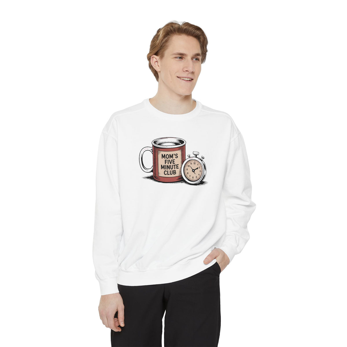 Mom's Five Minute Club Sweatshirt, Funny Coffee Lover Gift For Mom, Mothers Day Gift, Coffee Break Crewneck, Gift For Busy Mom, Mom Coffee…