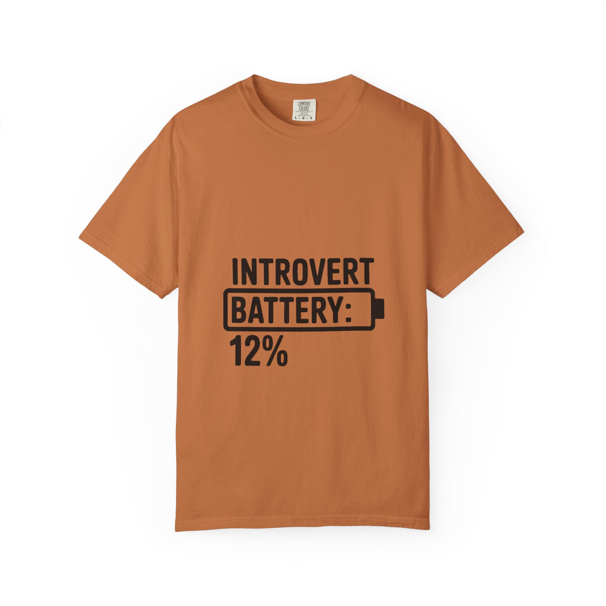 Introvert Battery Low Shirt, Funny Introvert Battery 12% Tee, Social Anxiety Humor T-Shirt, Sarcastic Gift for Introverts