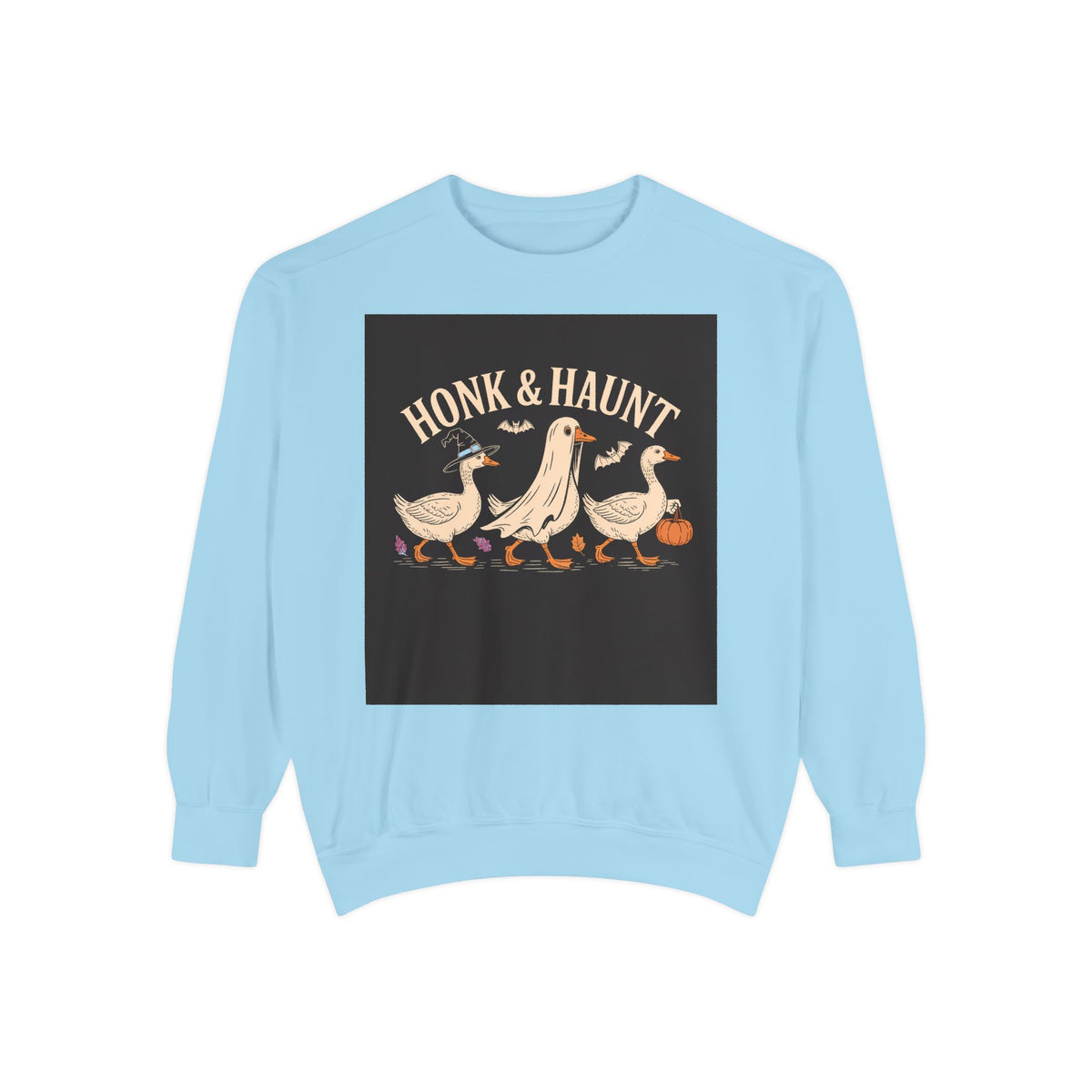 Honk & Haunt Geese Sweatshirt, Funny Halloween Goose Crewneck, Vintage Spooky Season Sweatshirt, Bird Lover Halloween Gift
