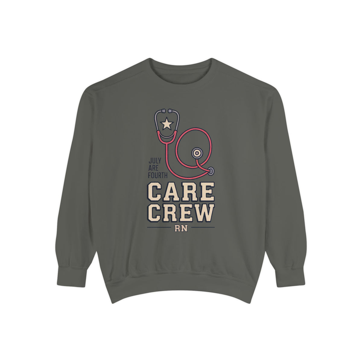 RN Sweatshirt, Fourth of July Nurse Gift, Care Crew Sweatshirt, Patriotic Nurse Shirt, July 4th Nursing Crew Tee, Nurse Appreciation Gift