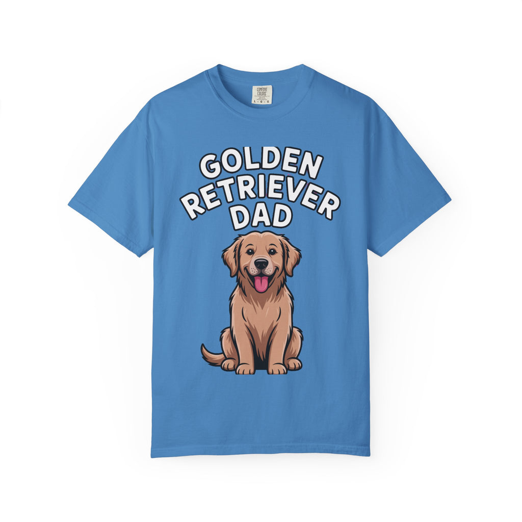 Golden Retriever Dad Shirt, Funny Dog Dad T-Shirt, Golden Retriever Owner Gift, Cute Cartoon Dog Tee, Dog Lover Shirt for Men