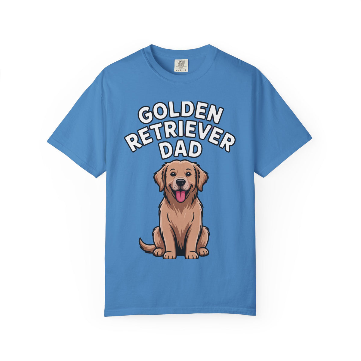 Golden Retriever Dad Shirt, Funny Dog Dad T-Shirt, Golden Retriever Owner Gift, Cute Cartoon Dog Tee, Dog Lover Shirt for Men