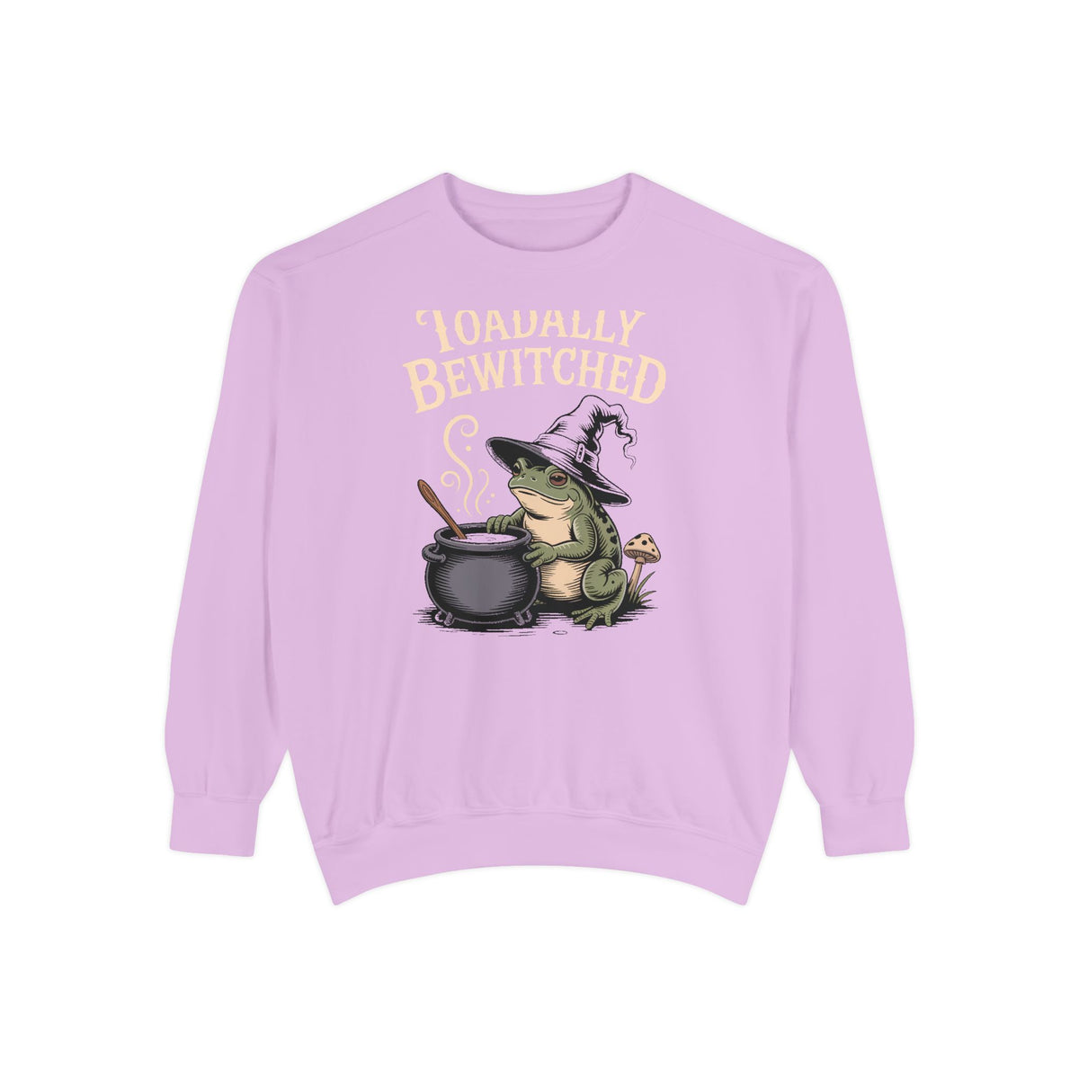 Toadally Bewitched Sweatshirt, Funny Witch Toad Halloween Crewneck, Vintage Storybook Frog Witch Gift, Spooky Season Sweatshirt