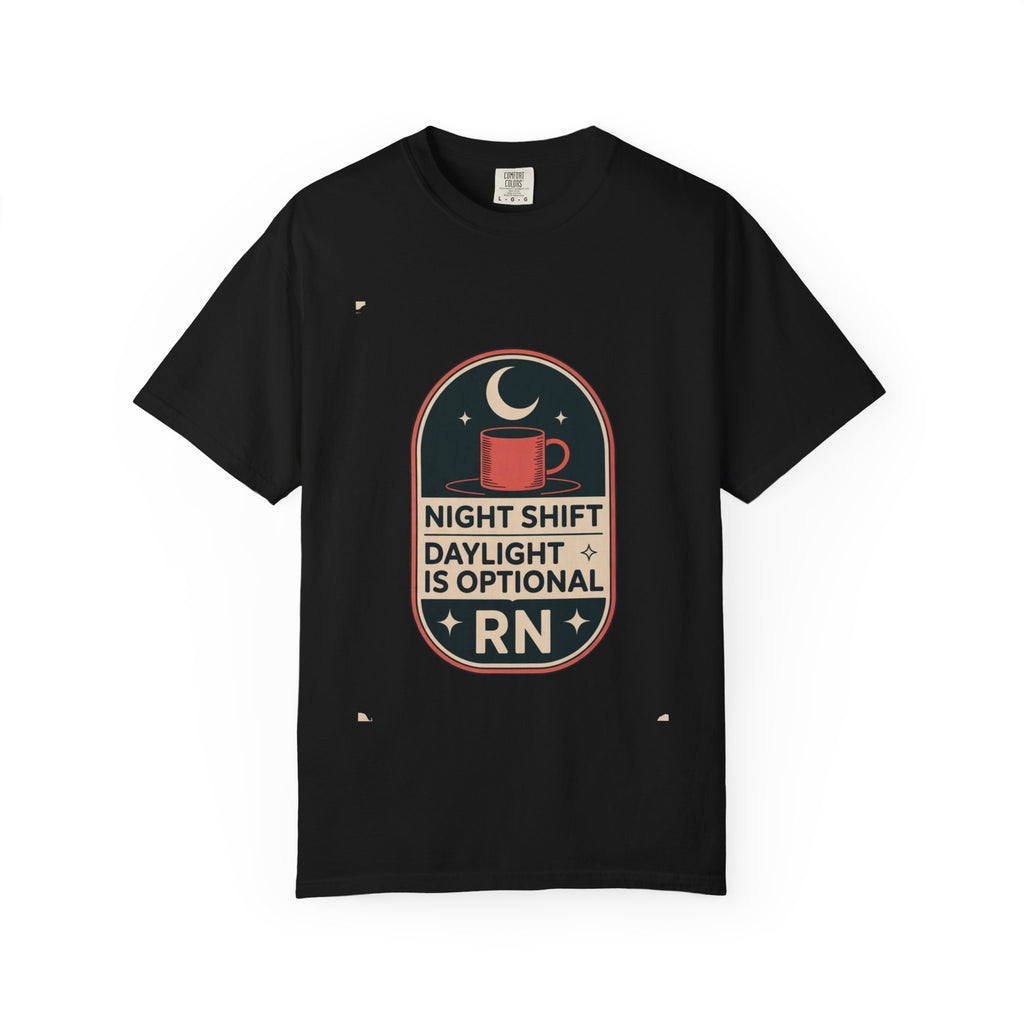 Night Shift Nurse Shirt, Daylight Is Optional Tee, RN Gift, Funny Night Nurse Shirt, Nurse Appreciation Gift, Role Based Sarcasm Shirt