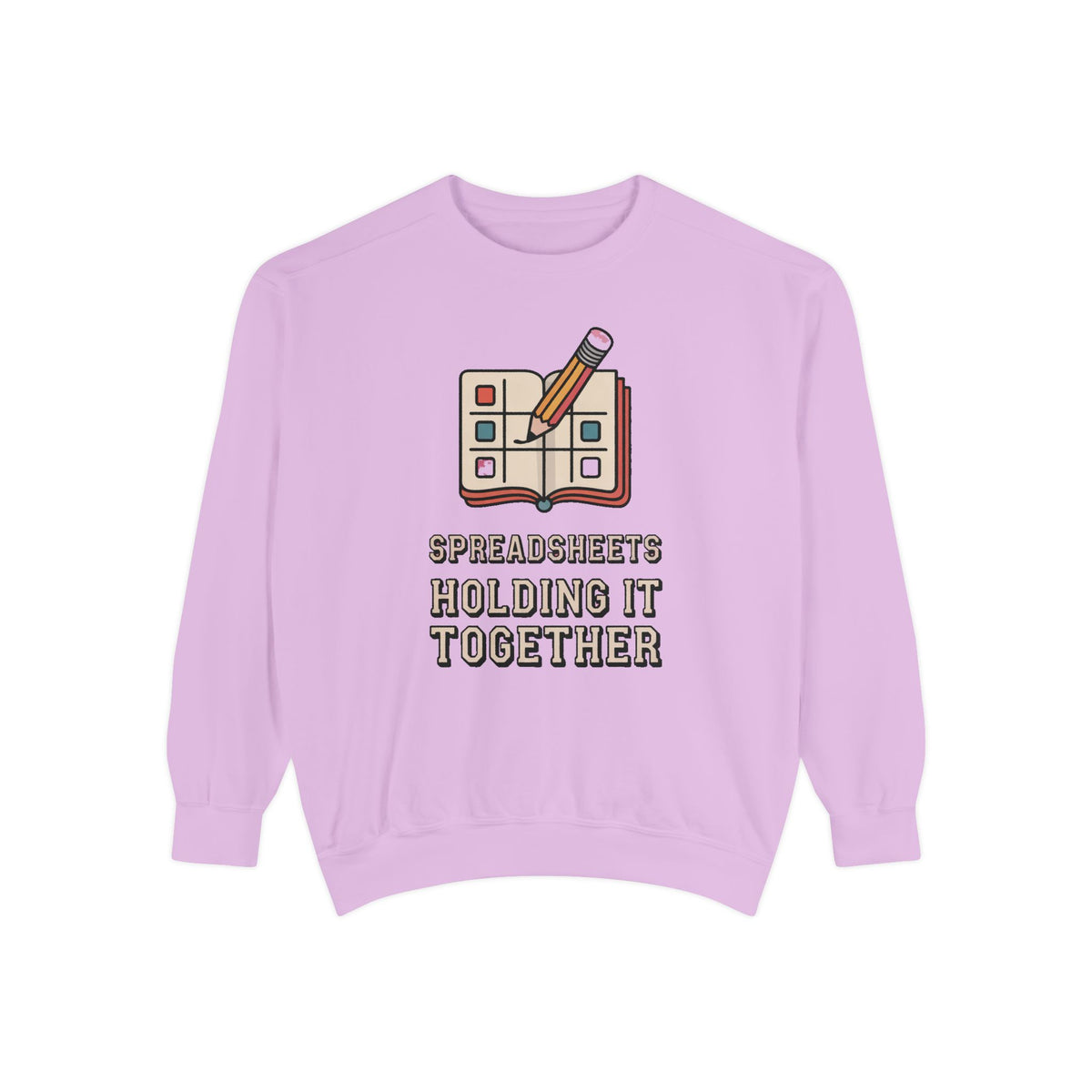 Analyst Sweatshirt, Spreadsheets Holding It Together, Funny Office Sarcasm Crewneck, Data Analyst Gift, Finance Nerd Sweater, Sarcastic Cow…