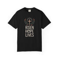 Christian Easter Shirt, Risen Hope Lives Tee, He Is Risen Gift, Religious Easter T-Shirt, Faith Based Easter Gift, Cross Shirt For Easter S…