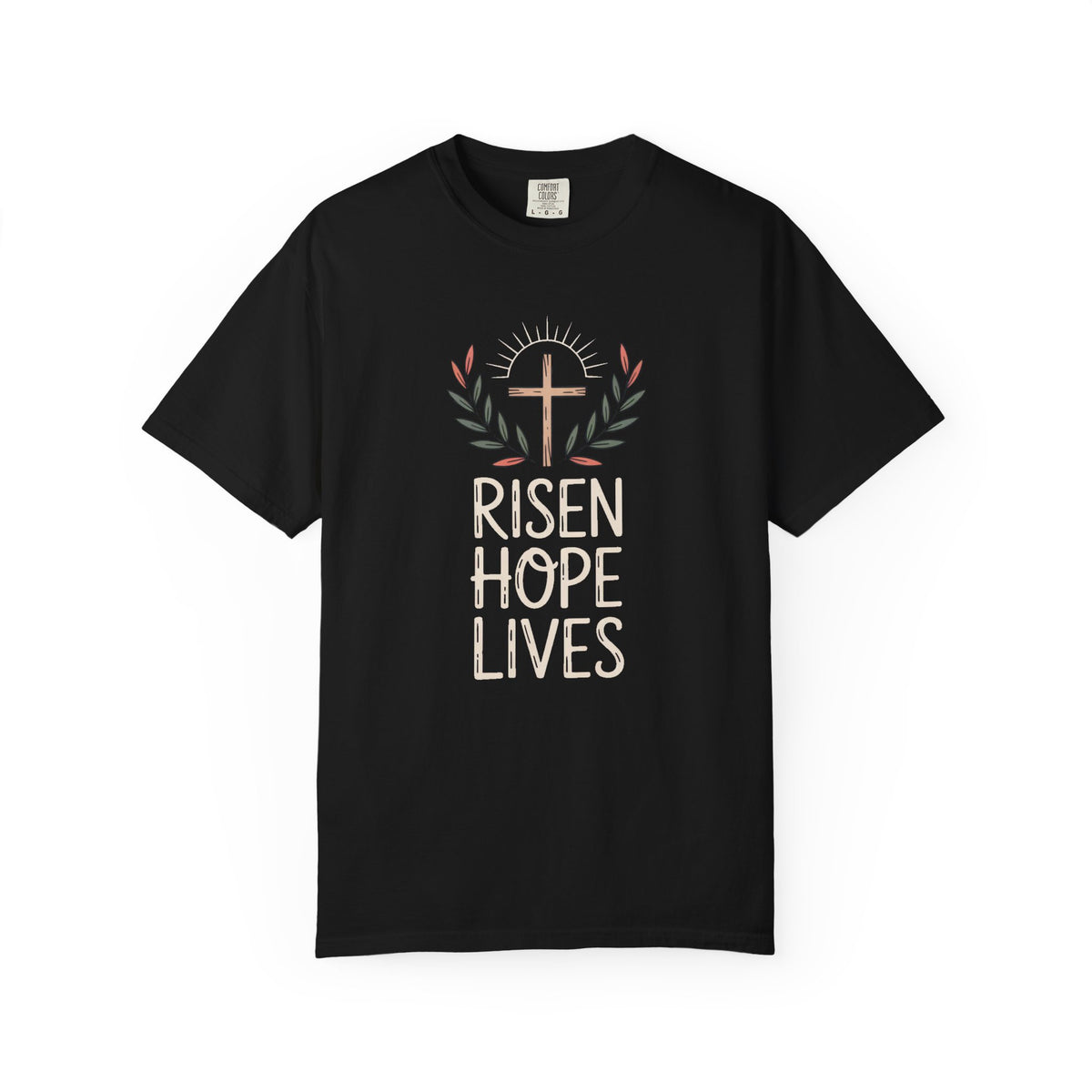 Christian Easter Shirt, Risen Hope Lives Tee, He Is Risen Gift, Religious Easter T-Shirt, Faith Based Easter Gift, Cross Shirt For Easter S…