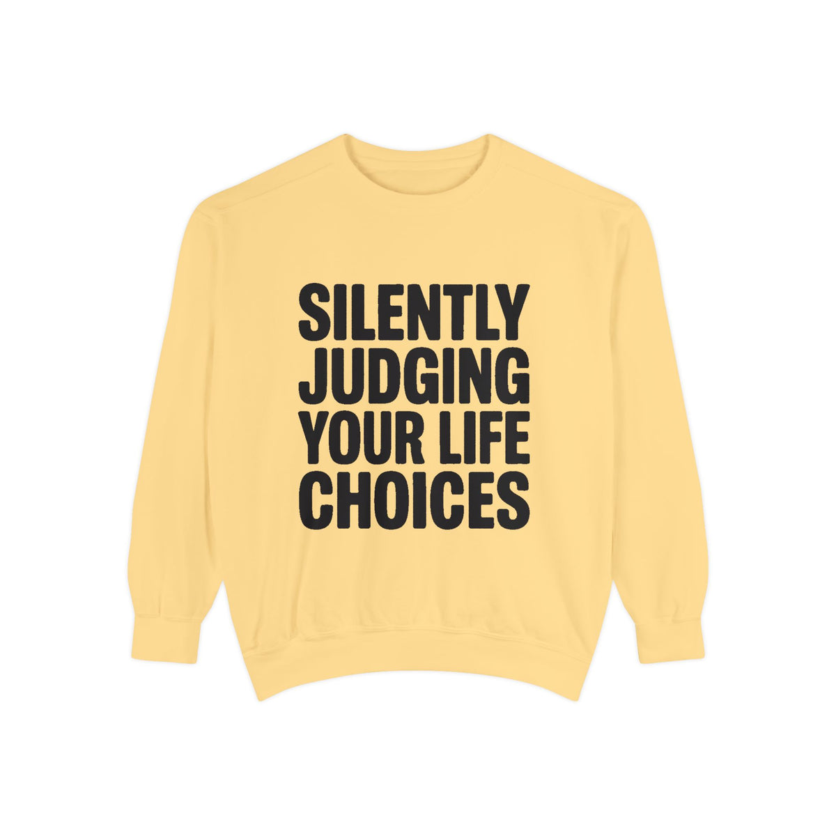 Silently Judging Your Life Choices Sweatshirt, Funny Sarcastic Crewneck, Embroidered Patch Style Sweatshirt, Snarky Gift