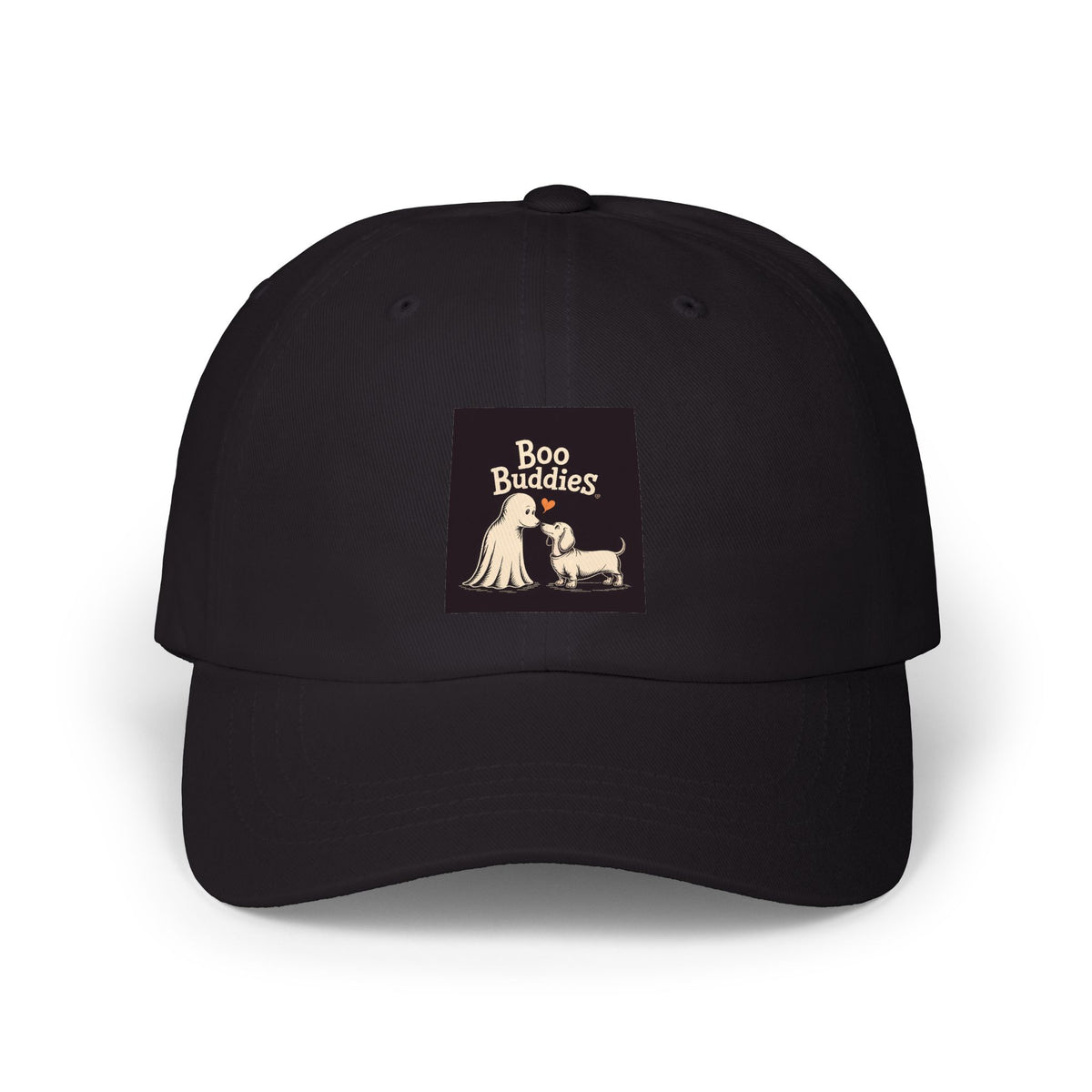 Boo Buddies Halloween Dad Cap, Cute Ghost Dachshund Embroidered Hat, Spooky Season Dog Lover Gift, Funny Halloween Cap for Dog Mom