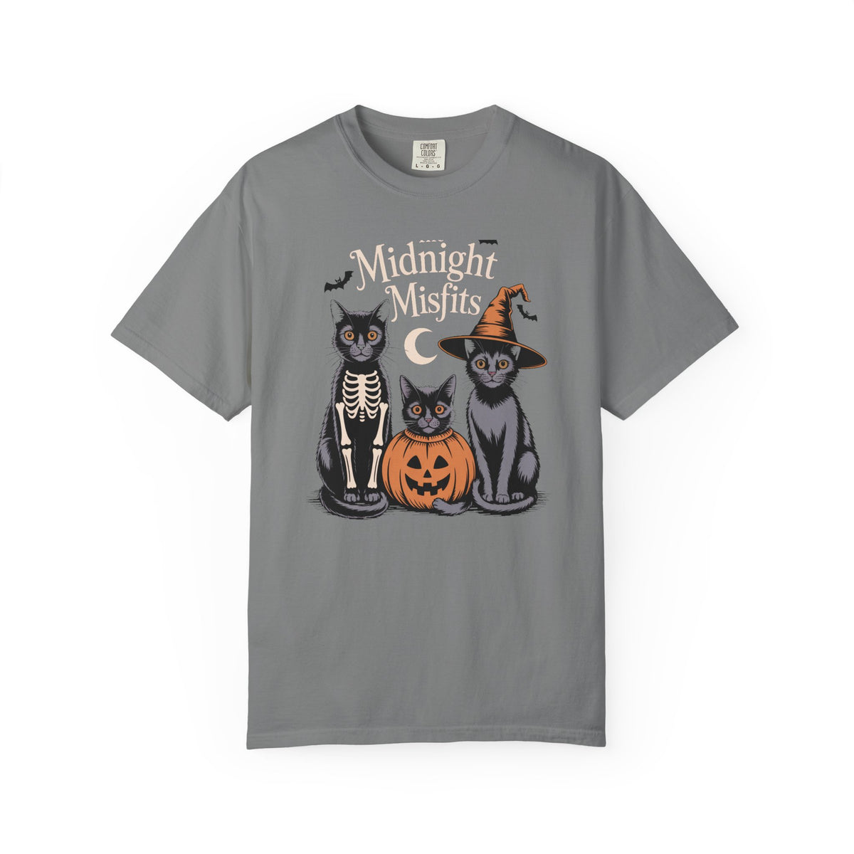 Halloween Cats Shirt, Funny Black Cat Costume Tee, The Midnight Misfits Halloween T-Shirt, Spooky Season Cat Lover Gift