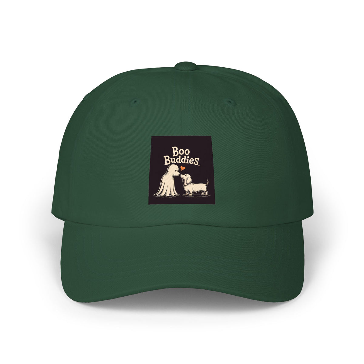 Boo Buddies Halloween Dad Cap, Cute Ghost Dachshund Embroidered Hat, Spooky Season Dog Lover Gift, Funny Halloween Cap for Dog Mom