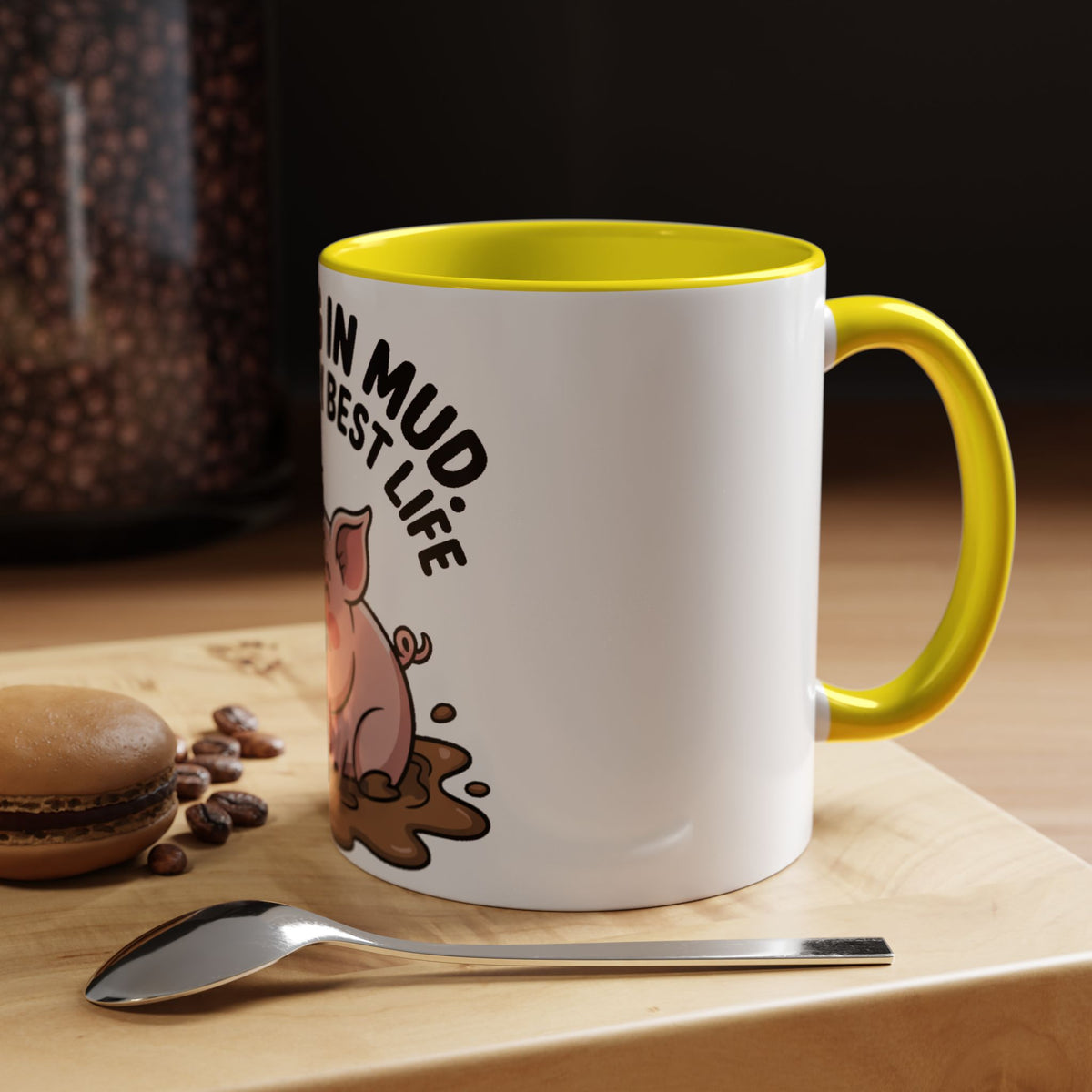 Living My Best Life Pig Mug, Funny Pig Coffee Mug, Rolling In Mud Cute Pig Gift, Farm Animal Lover Mug, Cute Pig Lover Present