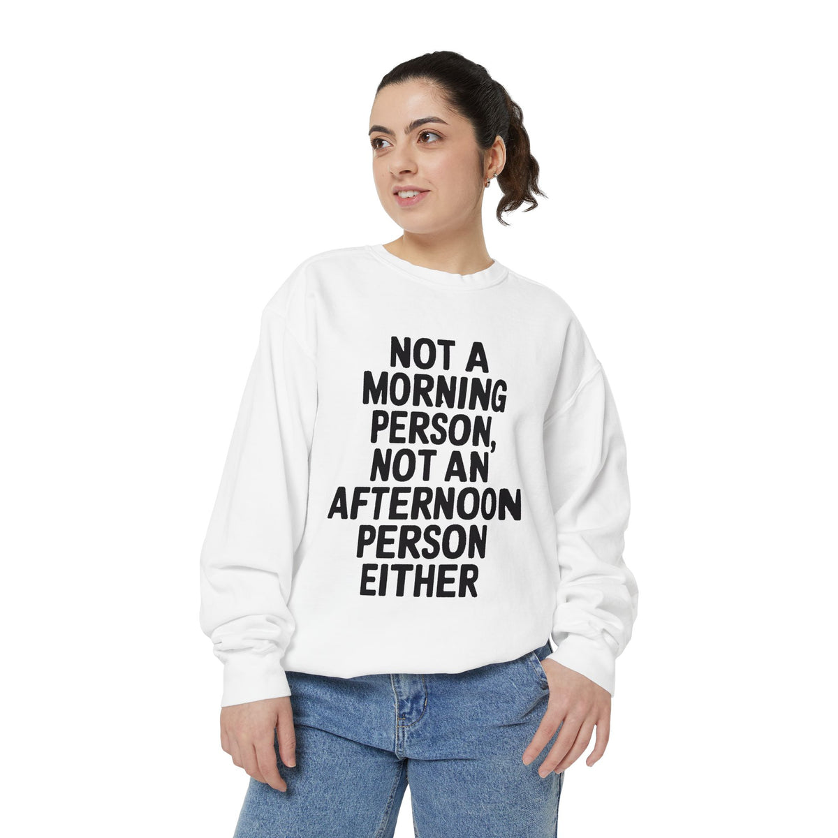 Not A Morning Person Sweatshirt, Funny Sarcastic Crewneck, Anti Morning Afternoon Person Shirt, Introvert Humor Gift