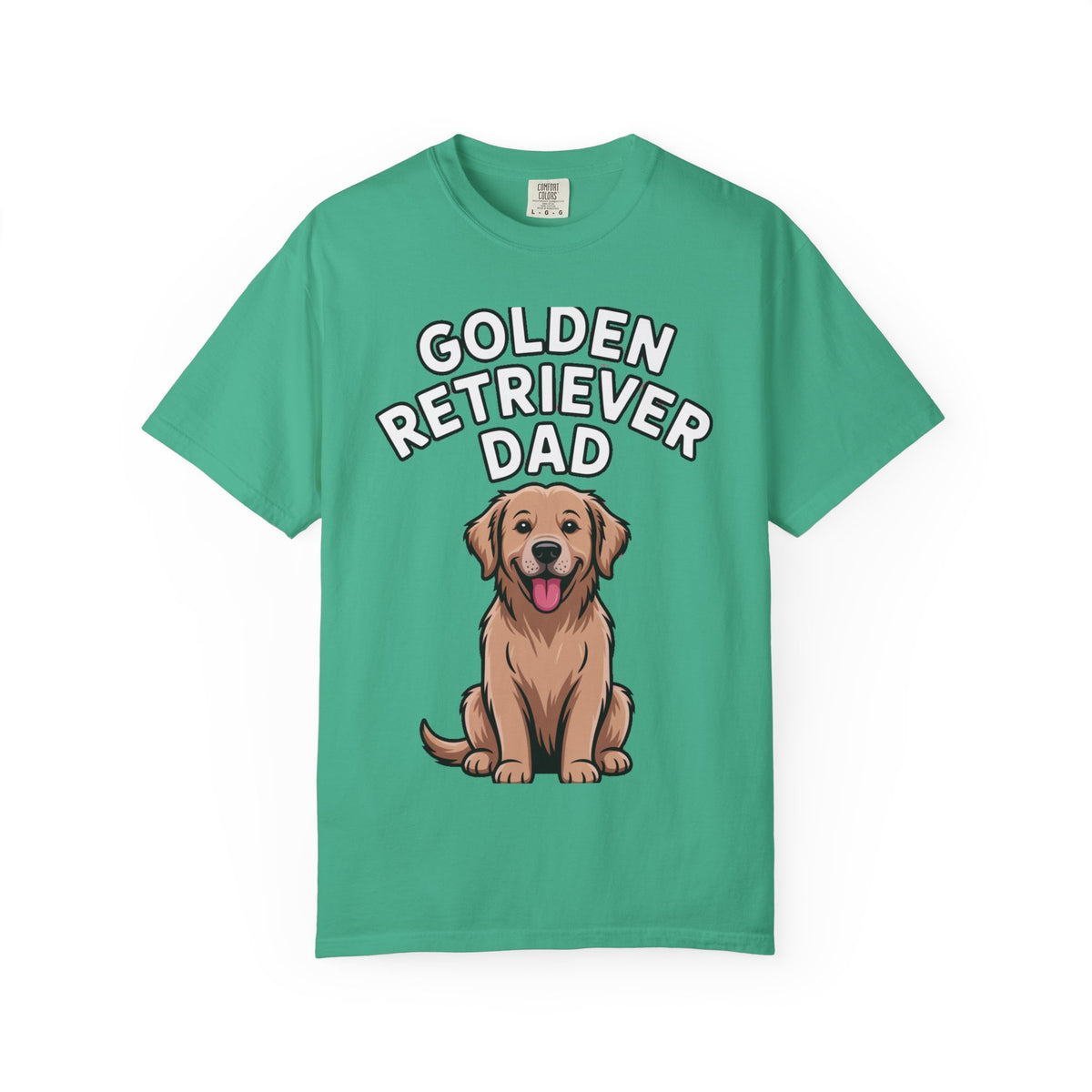 Golden Retriever Dad Shirt, Funny Dog Dad T-Shirt, Golden Retriever Owner Gift, Cute Cartoon Dog Tee, Dog Lover Shirt for Men