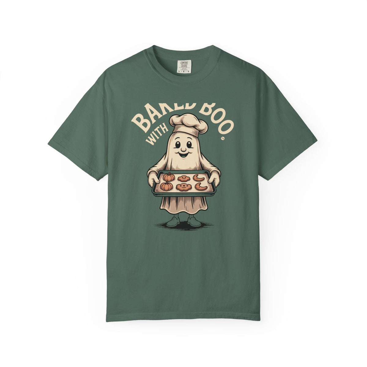 Baked With Boo Ghost Shirt, Funny Halloween Baking T-Shirt, Cute Ghost Cookie Tee, Spooky Season Bakery Gift