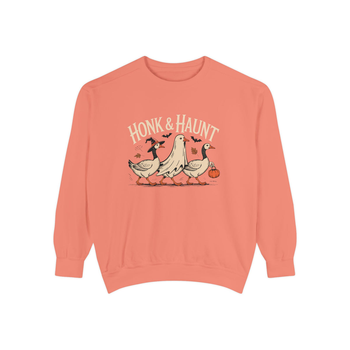 Honk & Haunt Geese Sweatshirt, Funny Halloween Goose Crewneck, Vintage Halloween Bird Sweatshirt, Spooky Season Gift