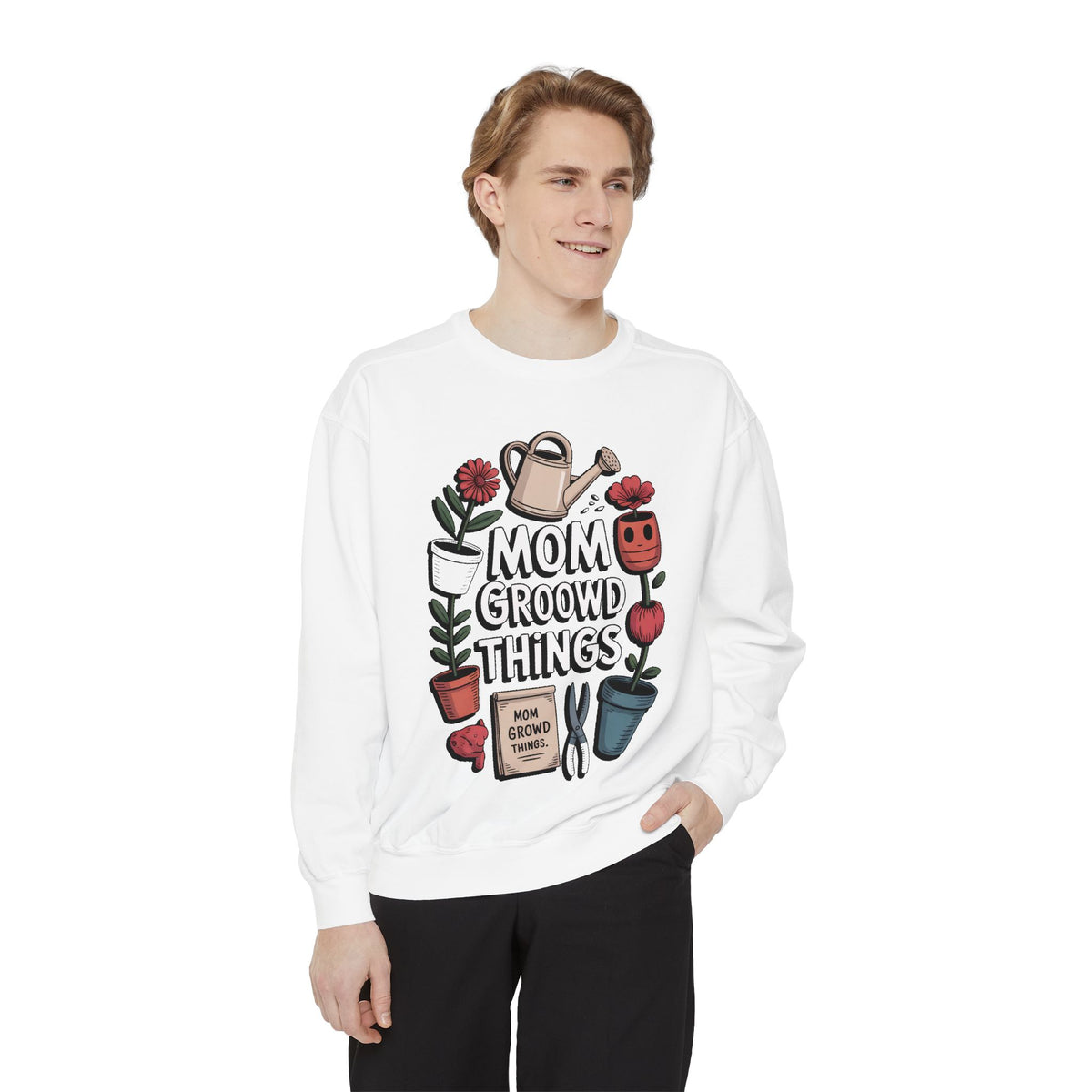 Gardener Mom Sweatshirt, Mom Grows Good Things Crewneck, Mothers Day Gift For Gardener Mom, Plant Mom Sweatshirt, Garden Lover Gift