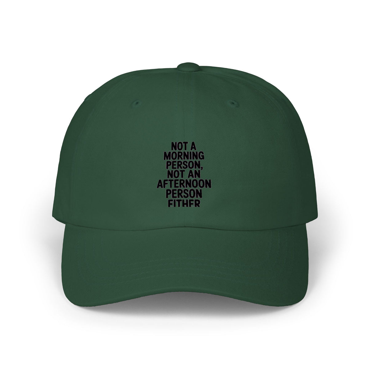 Not A Morning Person Dad Hat, Funny Embroidered Cap, Not An Afternoon Person Either Hat, Sarcastic Gift for Tired Adults