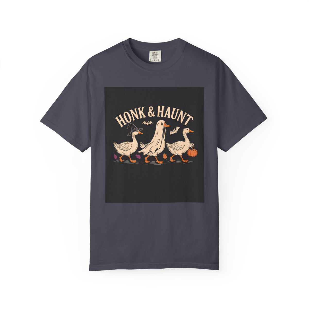 Honk & Haunt Geese Halloween Shirt, Funny Vintage Goose Halloween Tee, Witch Ghost Pumpkin Goose Gift, Spooky Season T-Shirt