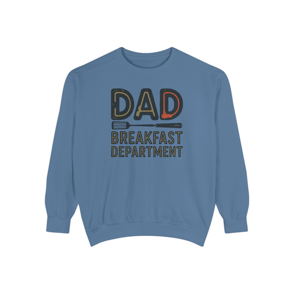 Dad Sweatshirt, Breakfast Department, Father's Day Gift For Dad Who Cooks, Funny Cooking Dad Crewneck, Retro Grilling Dad Gift