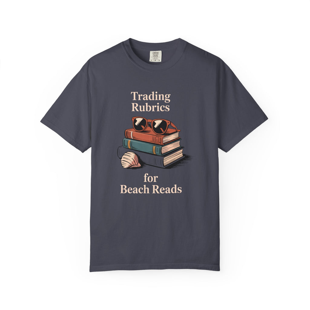 ELA Teacher Shirt, End of Year Teacher Gift, Trading Rubrics for Beach Reads Tee, English Teacher Appreciation Gift, Book Lover Shirt