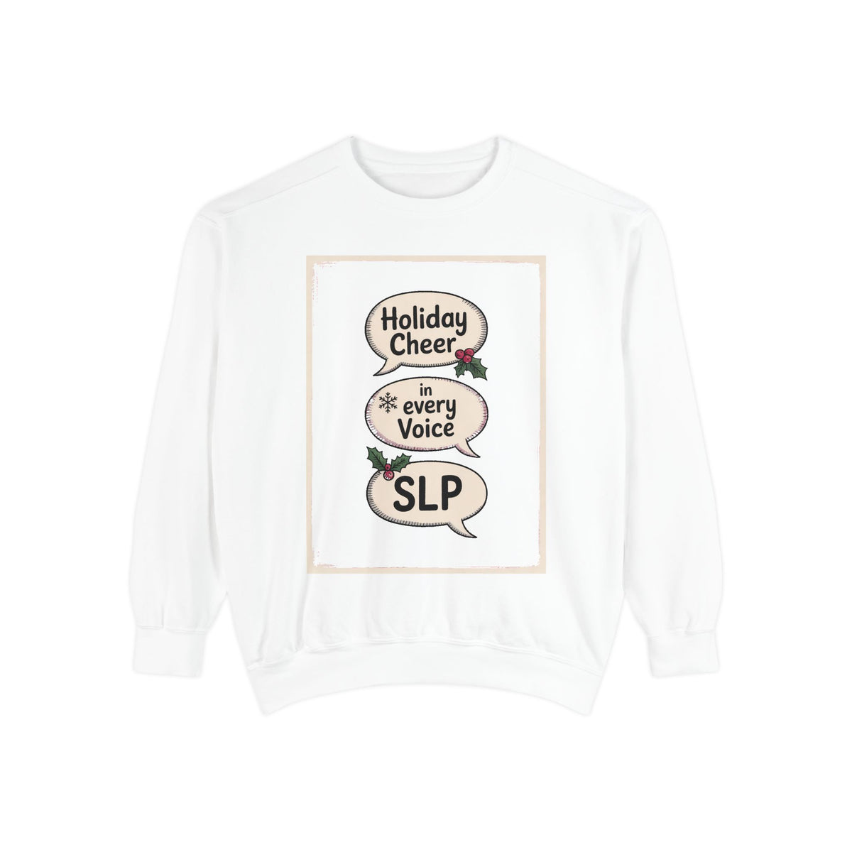 SLP Christmas Sweatshirt, Holiday Cheer In Every Voice, Speech Language Pathologist Gift, SLP Crew Christmas Shirt, Speech Therapist Holida…