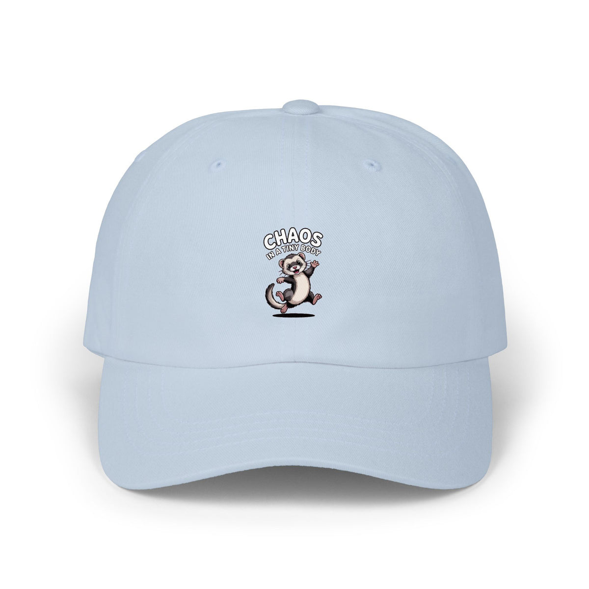 Funny Ferret Dad Hat, Chaos In A Tiny Body Cap, Cute Ferret Lover Gift, Embroidered Ferret Baseball Cap, Funny Pet Owner Hat