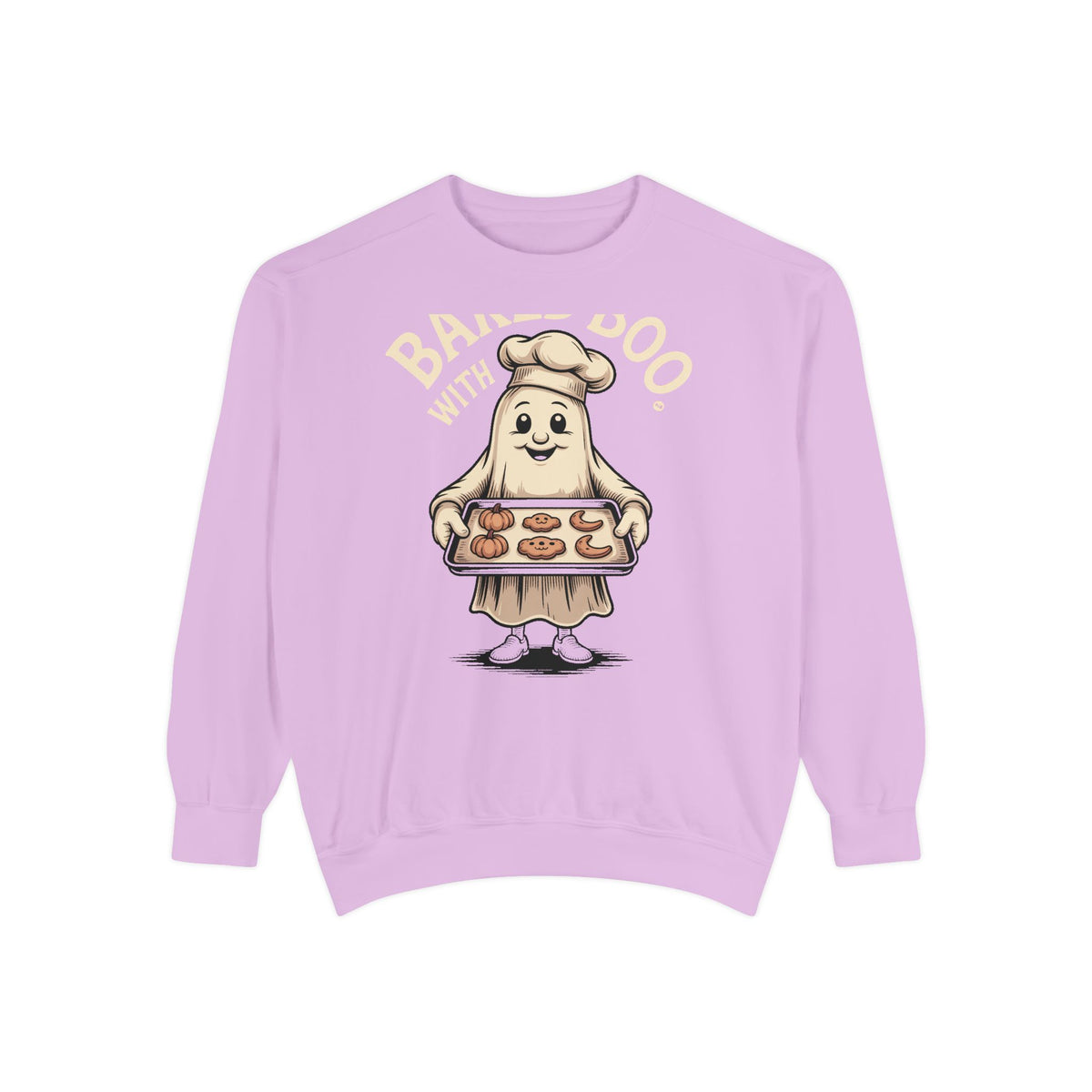 Baked With Boo Ghost Sweatshirt, Halloween Baking Crewneck, Cute Ghost Cookie Shirt, Fall Bakery Gift, Spooky Season Sweatshirt