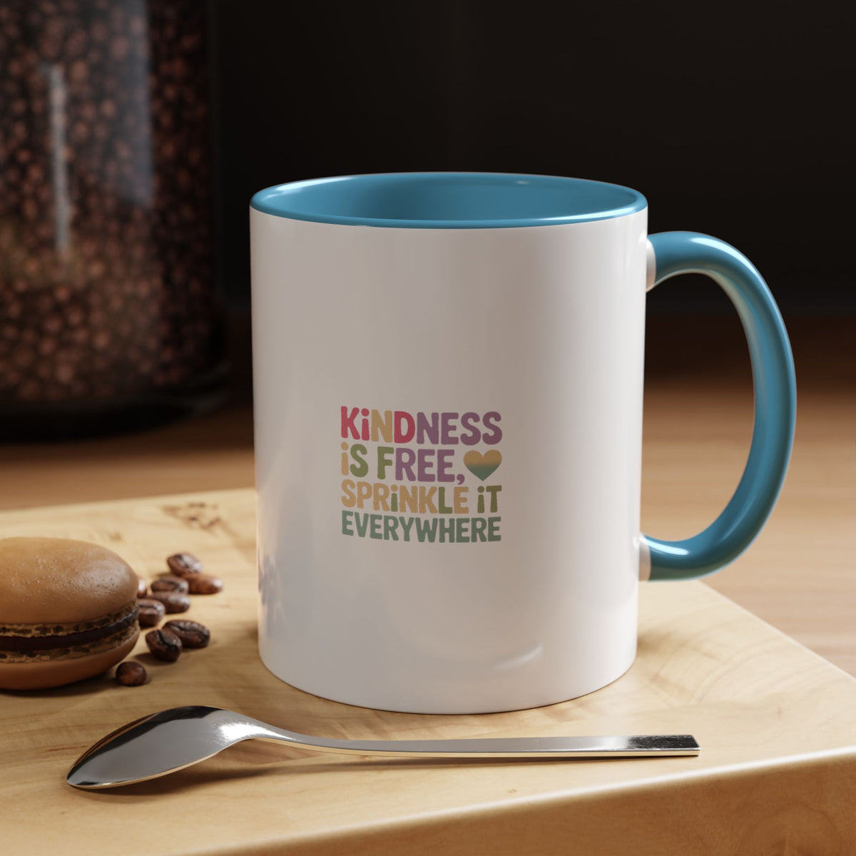 Kindness Is Free Sprinkle It Everywhere Mug, Pastel Gradient Typography Coffee Mug, Positive Quote Mug, Kindness Gift for Friend Teacher