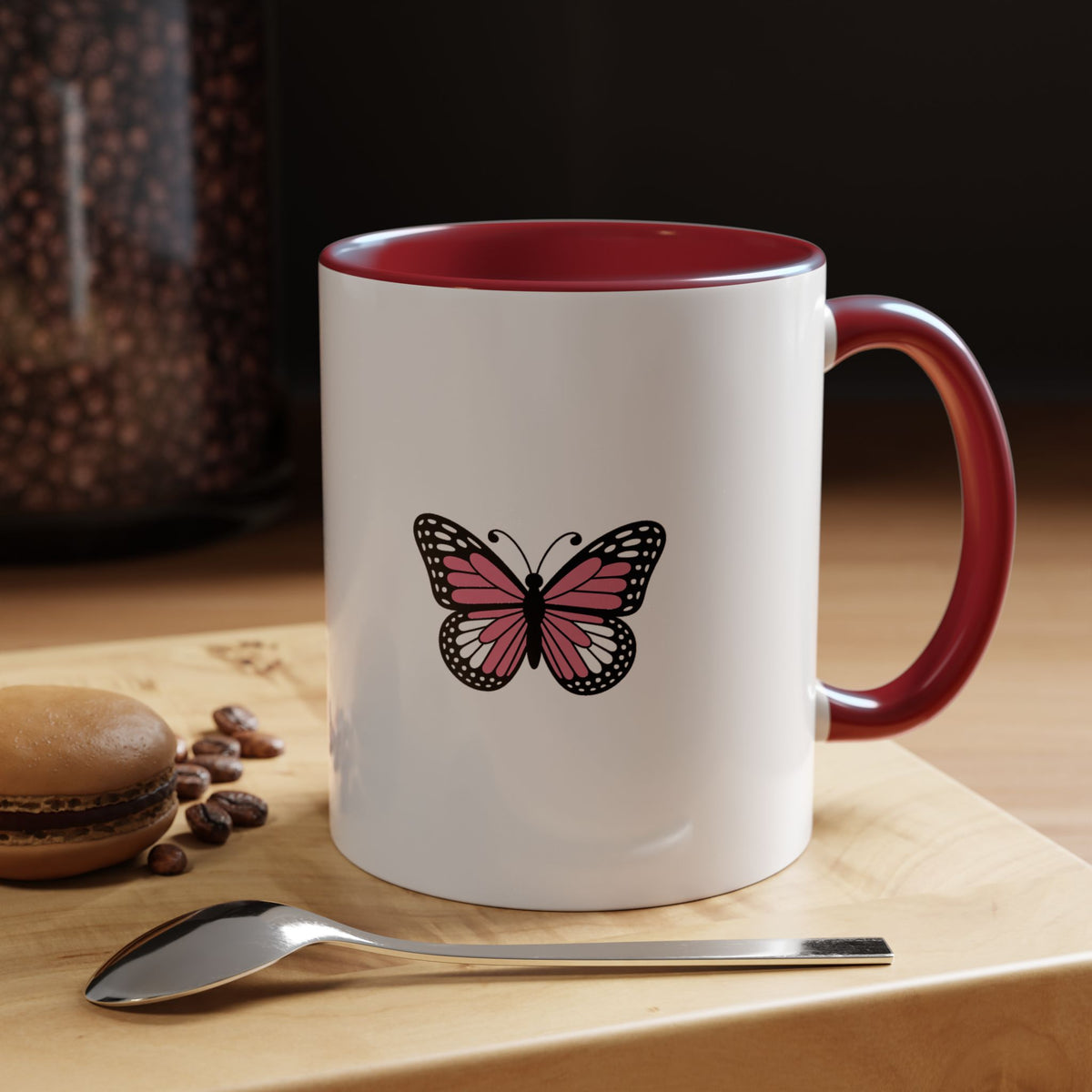 Cute Butterfly Mug, Detailed Butterfly Ceramic Mug, Nature Lover Gift, Butterfly Coffee Cup, Cottagecore Mug Gift for Her