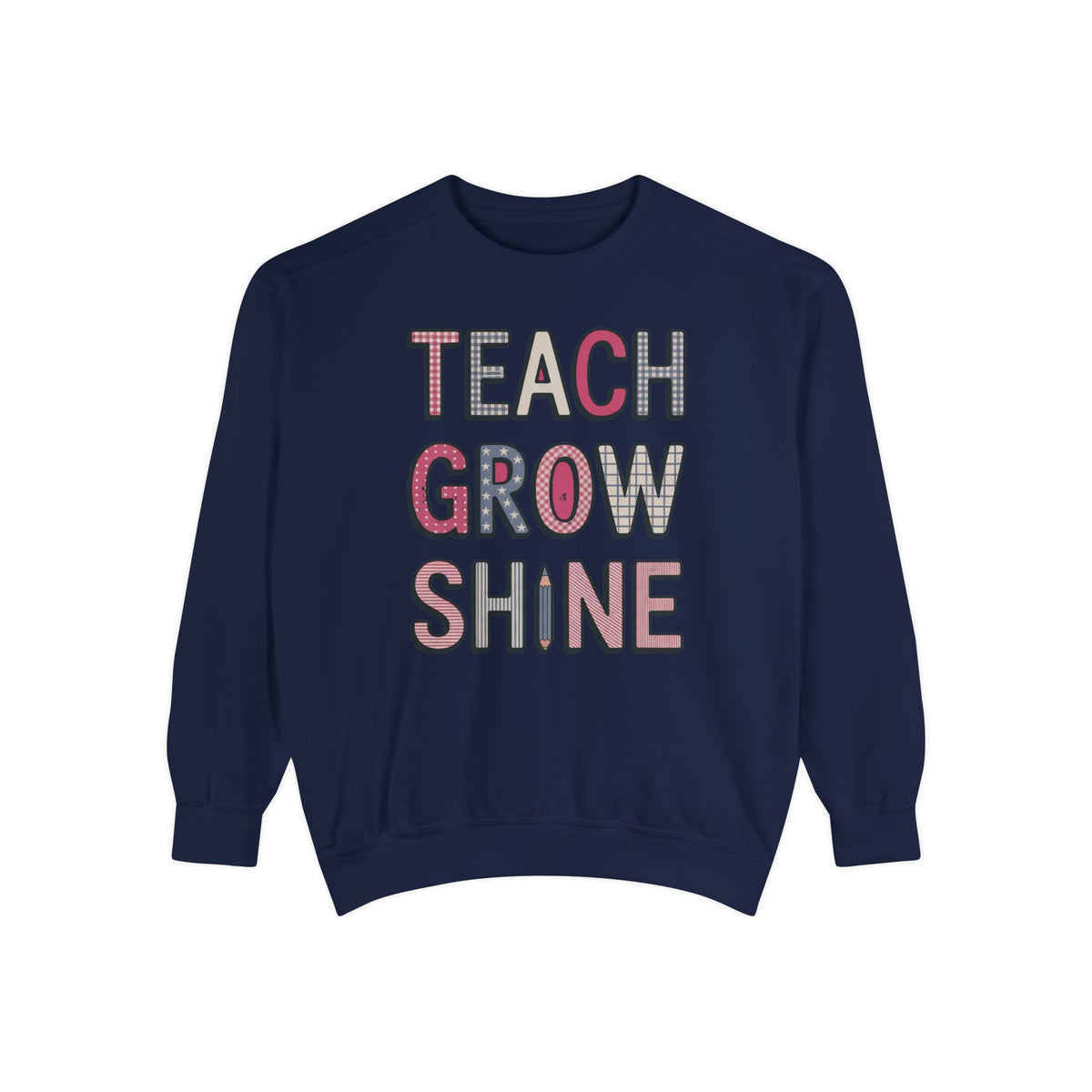 Teacher Sweatshirt, Fourth of July Gift For Teacher, Teach Grow Shine Crewneck, Patriotic Teacher Shirt, 4th of July Teacher Appreciation G…