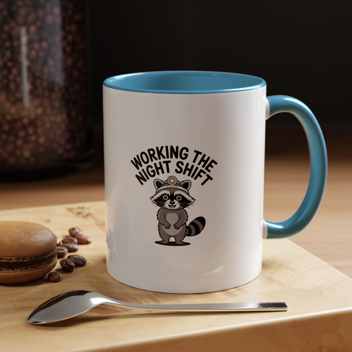 Raccoon Night Shift Mug, Funny Raccoon Coffee Mug, Night Owl Gift, Cute Trash Panda Mug, Nurse Shift Worker Gift Mug