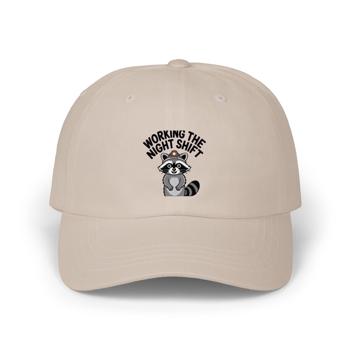 Raccoon Night Shift Dad Hat, Funny Trash Panda Cap, Night Shift Worker Gift, Cute Raccoon Embroidered Baseball Cap, Nurse Gift Hat