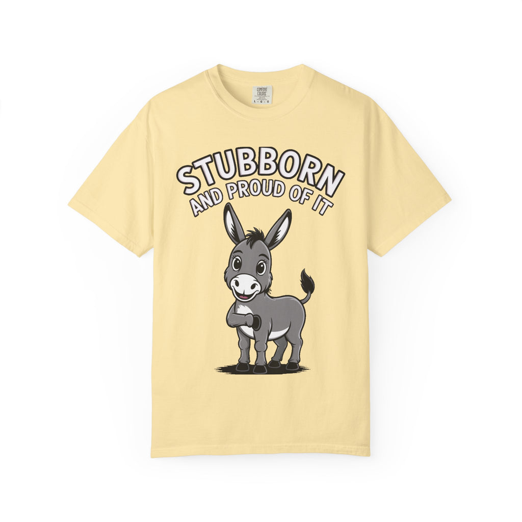 Stubborn Donkey T-Shirt, Funny 'Stubborn And Proud Of It' Tee, Cute Cartoon Donkey Shirt, Farm Animal Lover Gift