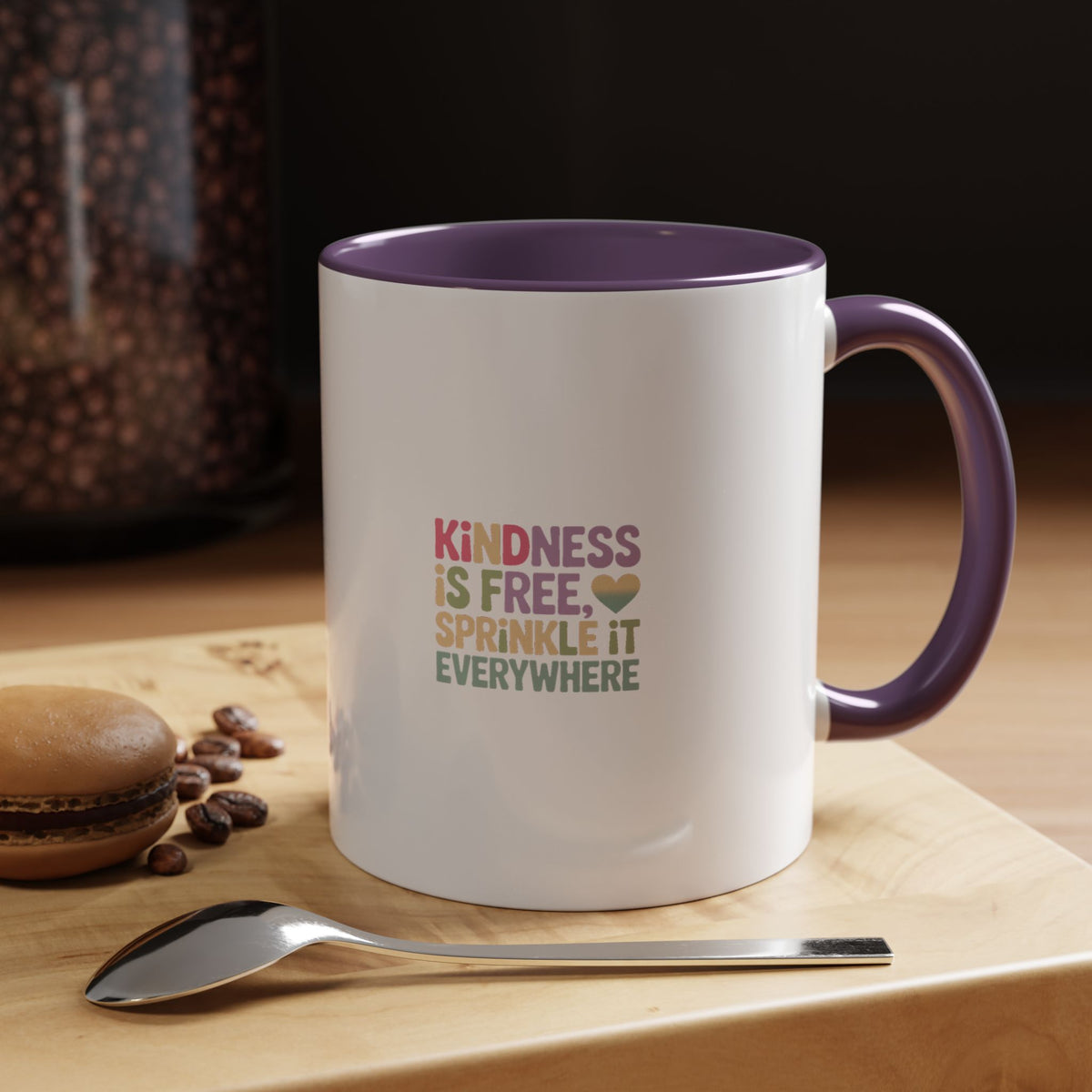 Kindness Is Free Sprinkle It Everywhere Mug, Pastel Gradient Typography Coffee Mug, Positive Quote Mug, Kindness Gift for Friend Teacher