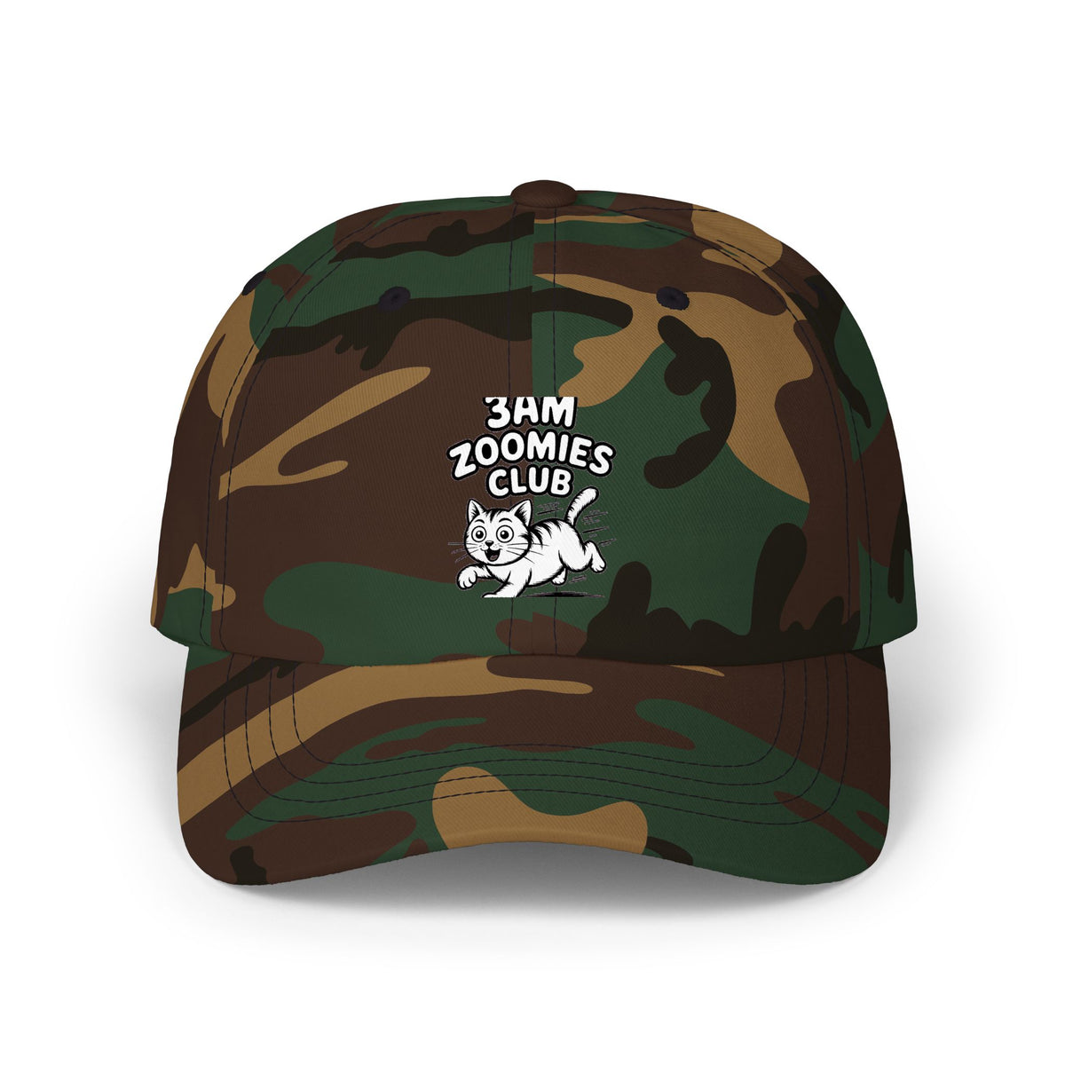 3AM Zoomies Club Dad Hat, Funny Cat Cap, Crazy Cat Lady Gift, Cute Cat Lover Embroidered Hat, Zoomies Cat Dad Cap, Feral Cat Hat