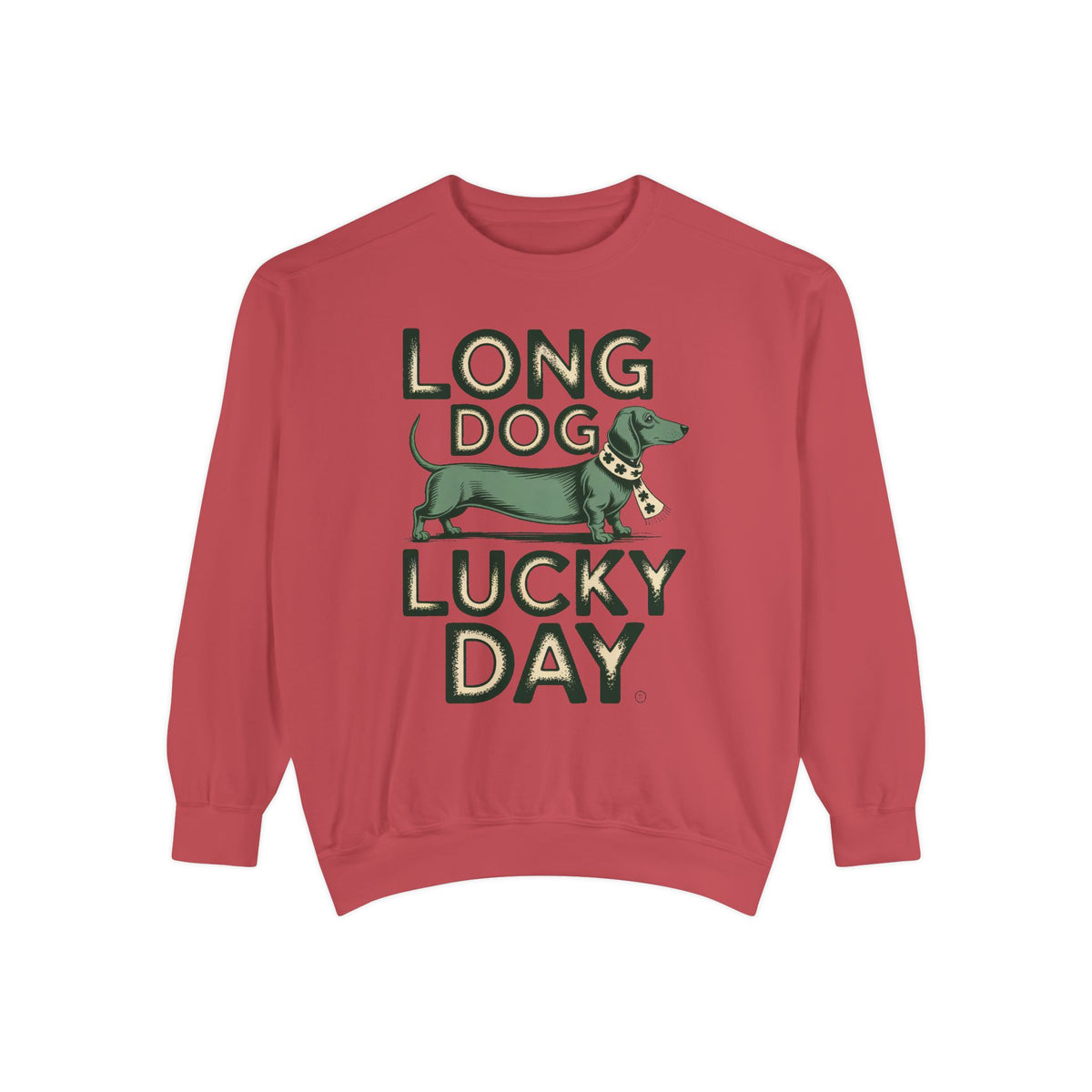 Dachshund Sweatshirt, St Patrick's Day Gift For Dog Owner, Long Dog Lucky Day Crewneck, Wiener Dog Lover Gift, Funny Dachshund Shirt