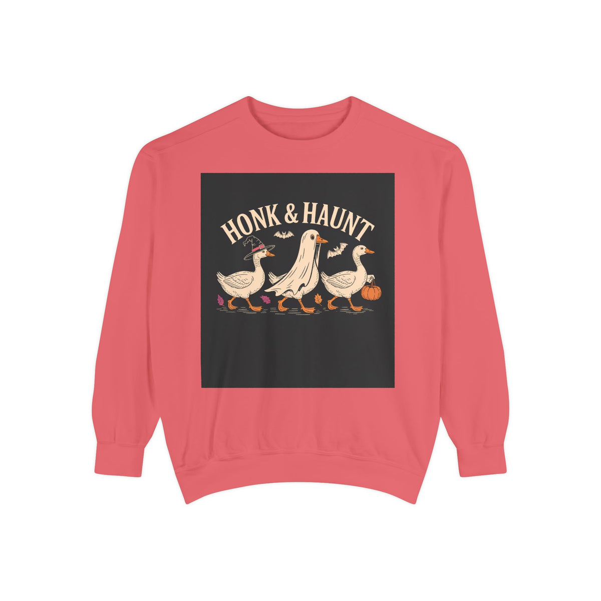 Honk & Haunt Geese Sweatshirt, Funny Halloween Goose Crewneck, Vintage Spooky Season Sweatshirt, Bird Lover Halloween Gift