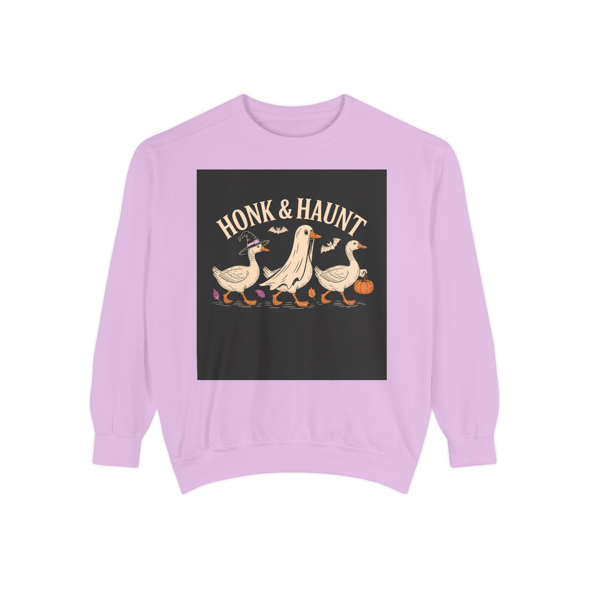 Honk & Haunt Geese Sweatshirt, Funny Halloween Goose Crewneck, Vintage Spooky Season Sweatshirt, Bird Lover Halloween Gift