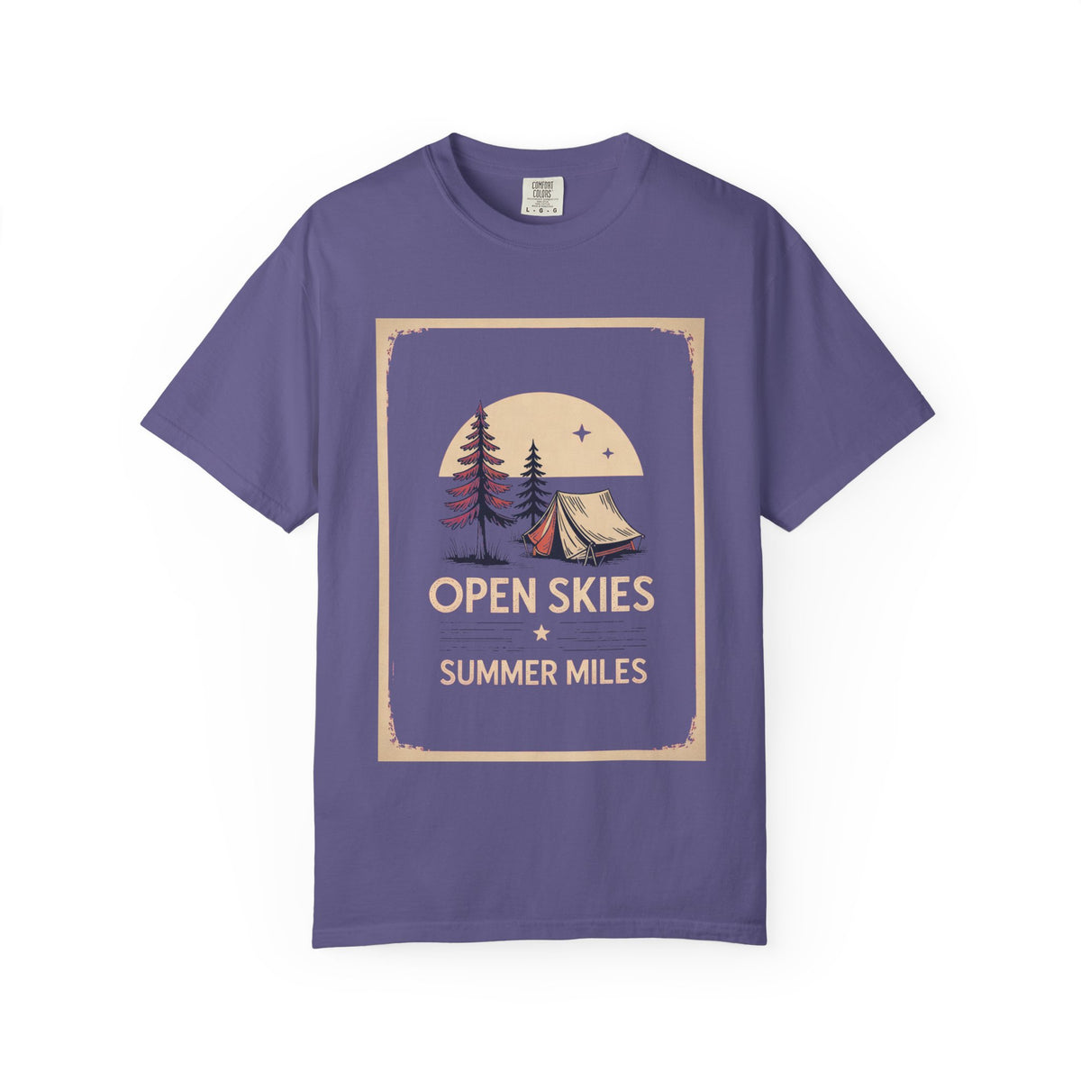 Camping Shirt, Fourth Of July Shirt, Open Skies Summer Miles Tee, 4th Of July Camping Gift, Retro Outdoor Tee, Camping Trip Shirt