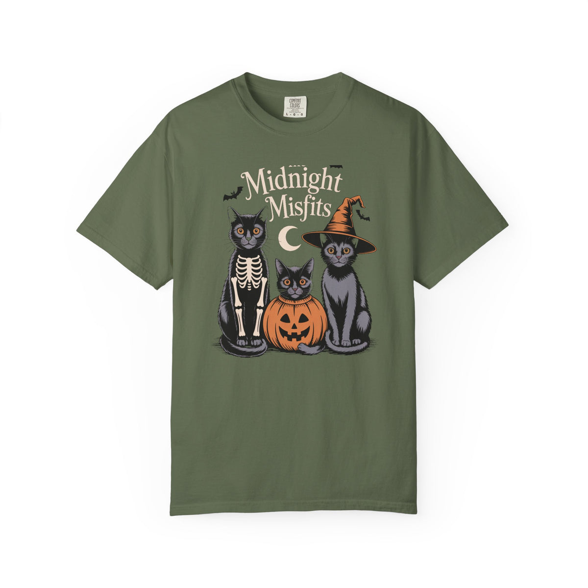 Halloween Cats Shirt, Funny Black Cat Costume Tee, The Midnight Misfits Halloween T-Shirt, Spooky Season Cat Lover Gift