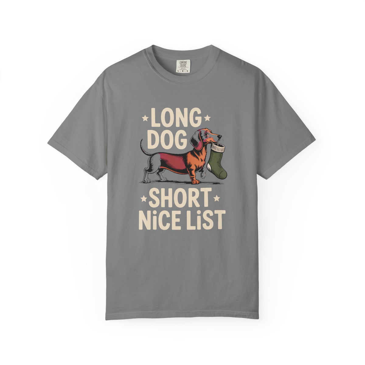 Dachshund Lover Christmas Shirt, Long Dog Short Nice List Tee, Funny Dachshund Christmas Gift, Wiener Dog Holiday Shirt, Dog Mom Christmas…