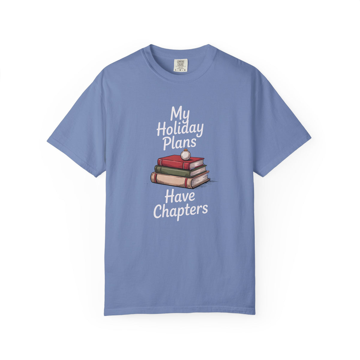 Bookish Christmas Shirt, My Holiday Plans Have Chapters, Book Lover Christmas Gift, Funny Reader Tee, Bookworm Holiday Shirt, Book Club Chr…
