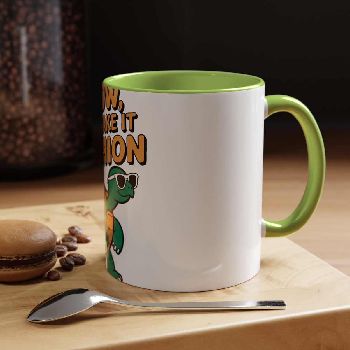 Slow But Fashion Turtle Mug, Funny Sunglasses Turtle Coffee Cup, Cute Turtle Lover Gift, Sassy Animal Mug for Coffee Tea Lovers