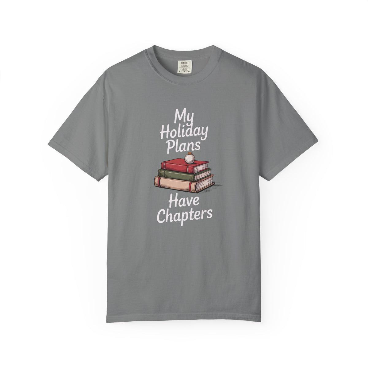 Bookish Christmas Shirt, My Holiday Plans Have Chapters, Book Lover Christmas Gift, Funny Reader Tee, Bookworm Holiday Shirt, Book Club Chr…