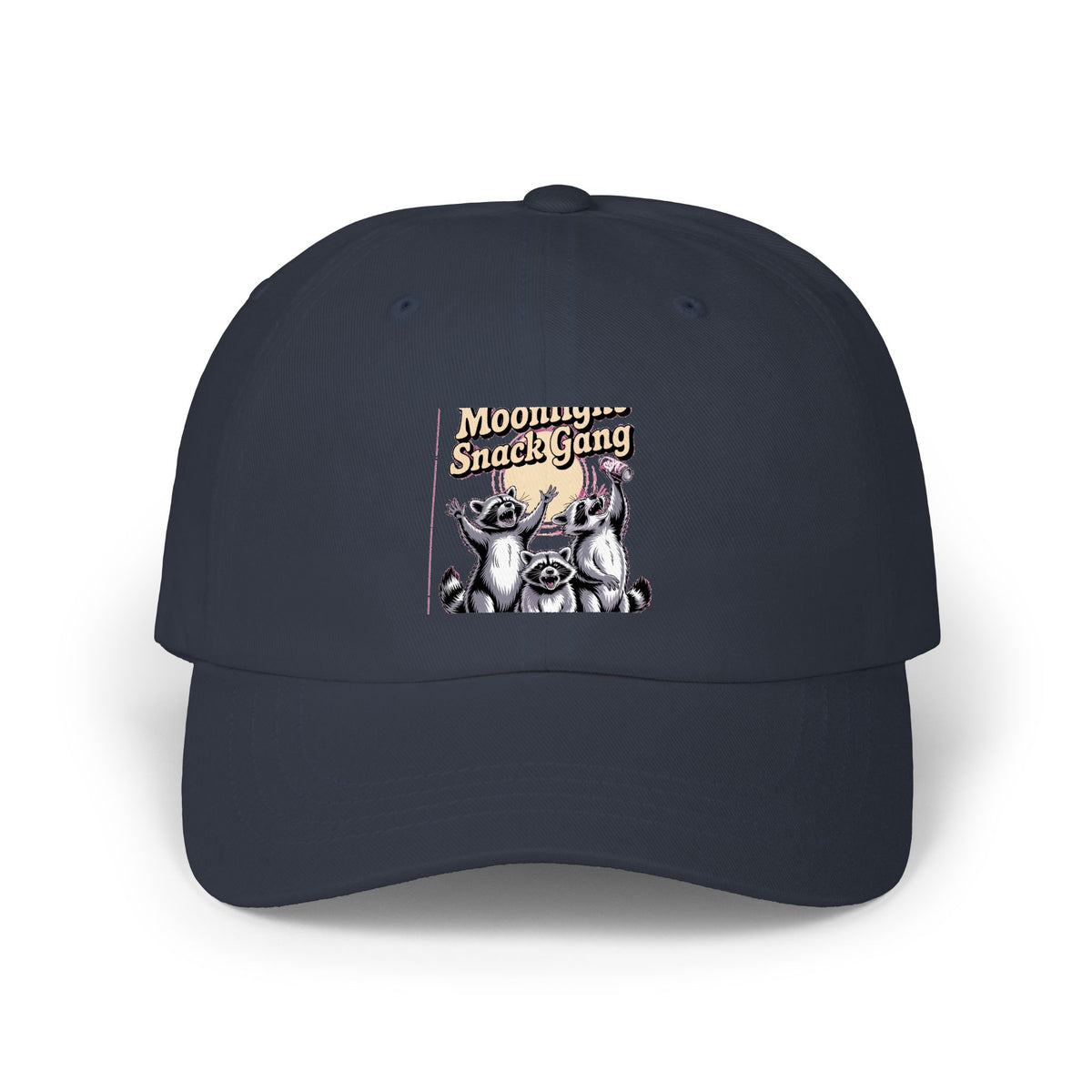Retro Raccoon Dad Cap, Moonlight Snack Gang Embroidered Hat, Funny Vintage 90s Raccoon Trucker Cap, Unisex Animal Lover Gift