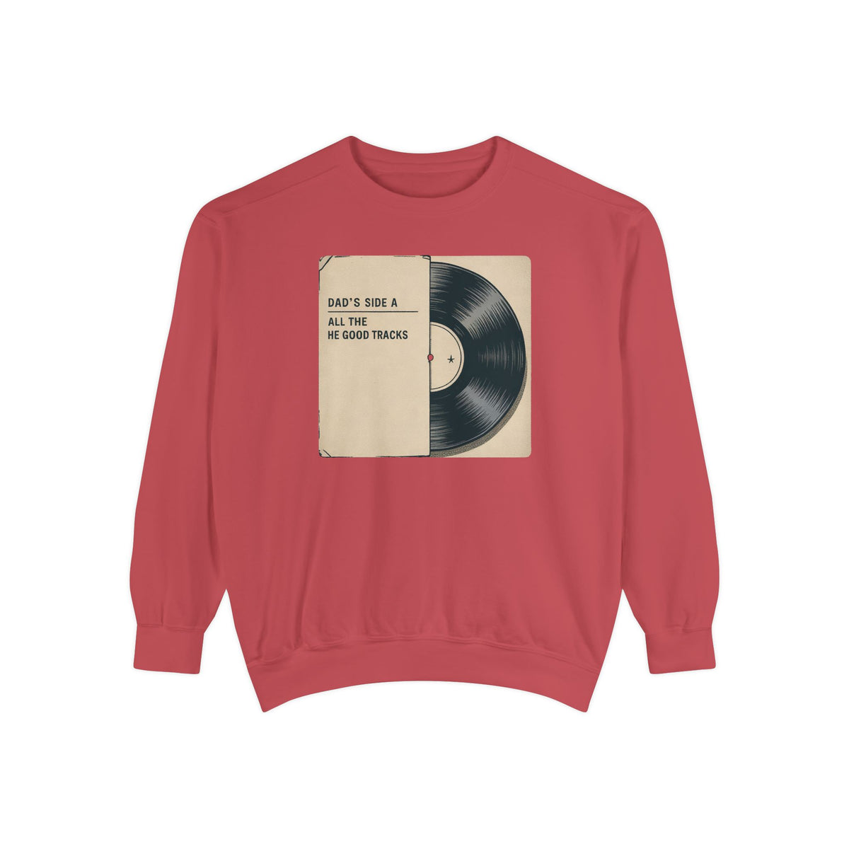 Dad Sweatshirt, Music Lover Dad Gift, Father's Day Sweatshirt, Vinyl Record Crewneck, Dad's Side A Shirt, Gift For Music Dad