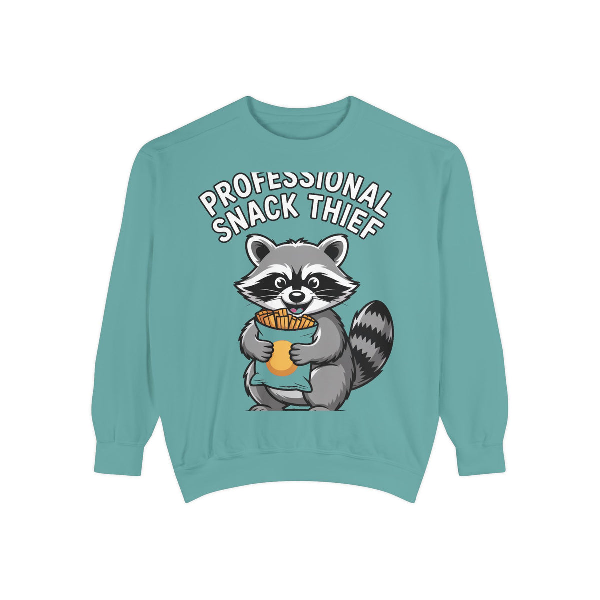 Professional Snack Thief Sweatshirt, Funny Raccoon Crewneck, Cute Raccoon Chip Bandit Sweatshirt, Snack Lover Gift