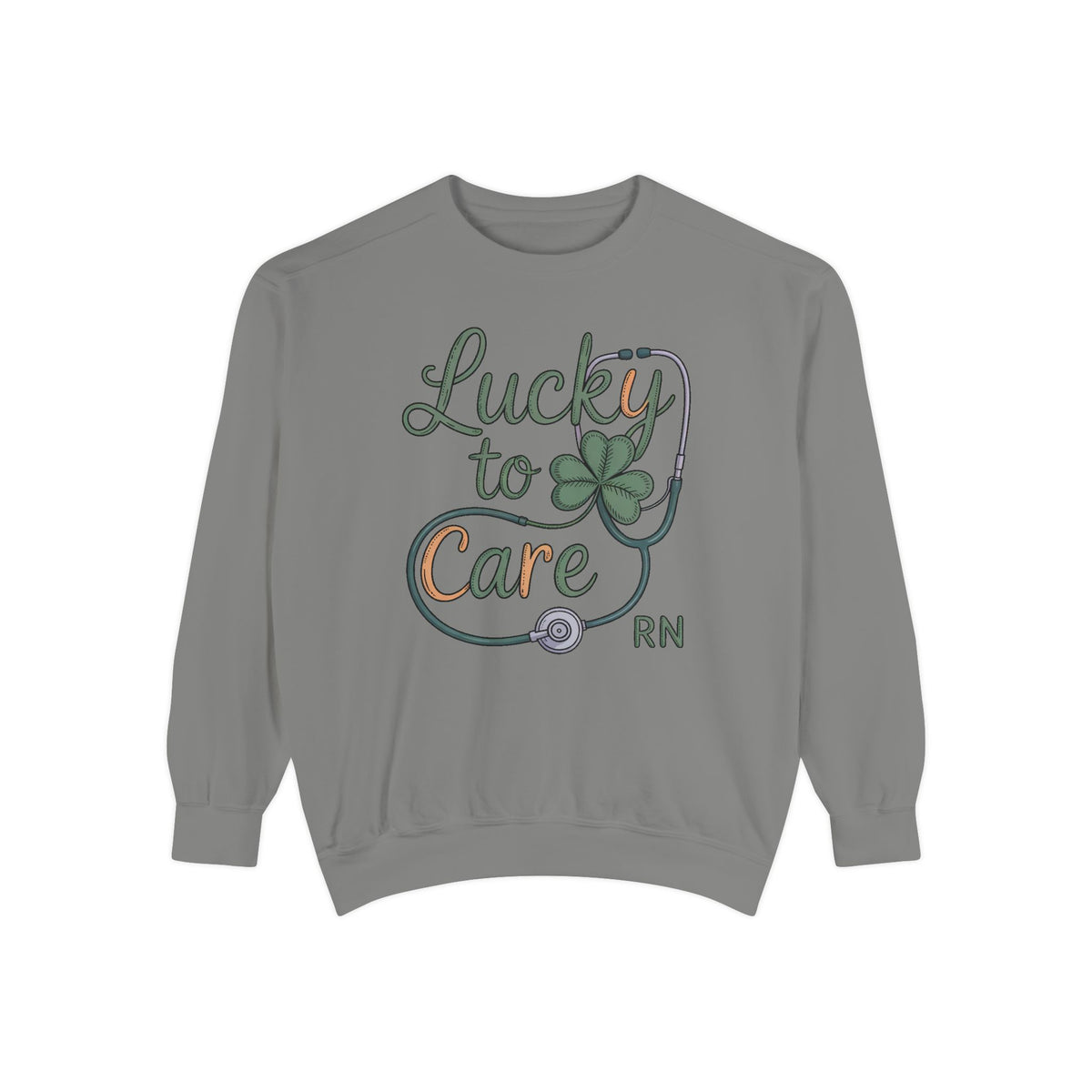 RN Nurse Sweatshirt, St Patrick's Day Gift For Nurse, Lucky To Care Crewneck, Nurse St Patricks Day Shirt, Shamrock Nurse Gift, RN Tee